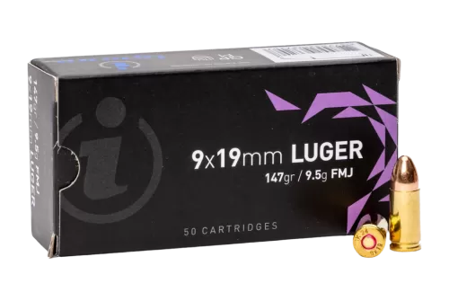 Igman 9x19mm 147 grain FMJ 50RD BOX UPC: 3877002037207