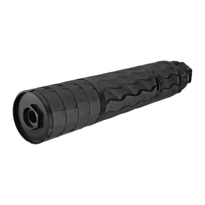 Primary Weapons Systems BDE36 Ti .338 Lapua/8.6 Blackout, 9.27" Long Configuration, 7" Short Configuration, 1.75" Diameter, Titanium Construction, DLC Black, HUB Compatible, Includes 5/8X24 Direct Thread HUB Mount, 15.7oz Primary Weapons Systems BDE36 Ti .338 Lapua/8.6 Blackout, 9.27" Long Configuration, 7" Short Configuration, 1.75" Diameter, Titanium Construction, DLC Black, HUB Compatible, Includes 5/8X24 Direct Thread HUB Mount, 15.7oz
