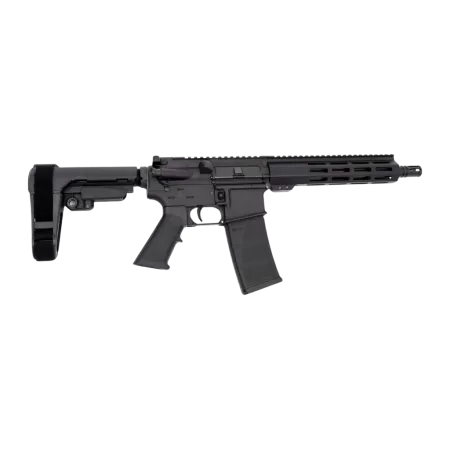 Andro Corp Industries 30010HB ACI-15 Halo 300 Blackout 30+1 10" Black Nitride Threaded Barrel, Black Anodized Aluminum Receiver w/Picatinny Rail, M-LOK Handguard, Black Polymer SBA3 Pistol Brace, A2 G