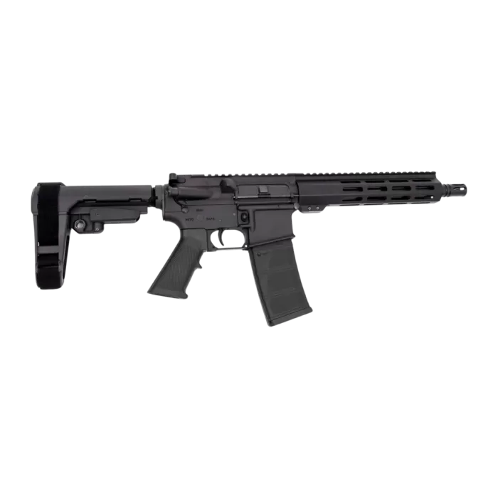 Andro Corp Industries 30010HB ACI-15 Halo 300 Blackout 30+1 10" Black Nitride Threaded Barrel, Black Anodized Aluminum Receiver w/Picatinny Rail, M-LOK Handguard, Black Polymer SBA3 Pistol Brace, A2 G