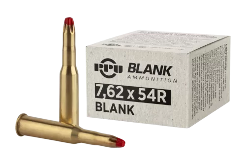 PPU Blank Rifle Ammunition 7.62X54R Blanks 20/ct