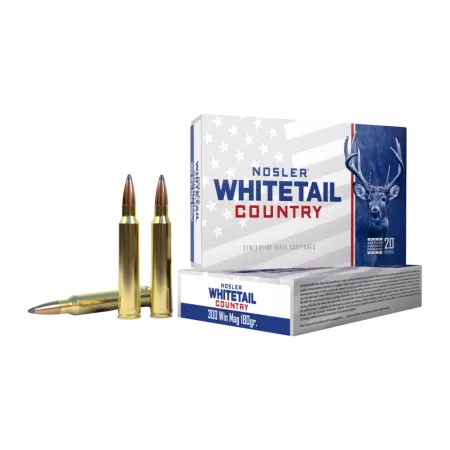 Nosler Whitetail Country .300 Winchester Magnum 180gr Solid Base Ammunition, 20rd Box 40156