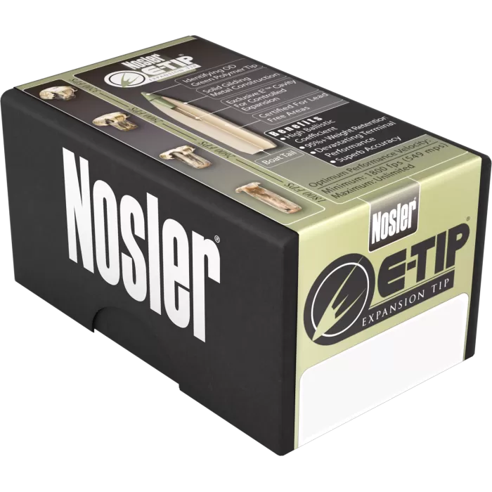 Nosler 40302 E-Tip 26 Nosler 120 gr E-Tip Lead-Free 20 Bx/ 10 Cs Nosler 40302 E-Tip 26 Nosler 120 gr E-Tip Lead-Free 20 Bx/ 10 Cs