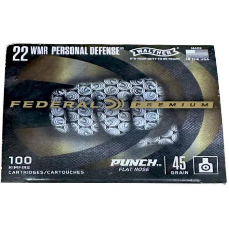 Federal Premium Punch.22 MAG, 45gr, Flat Nose [MPN: WAL 5136796] - 100 rounds