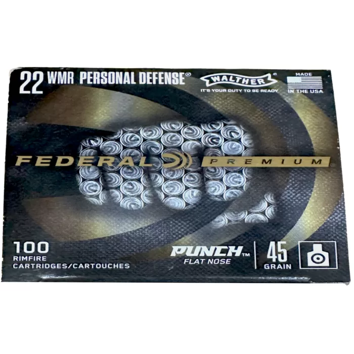 Federal Premium Punch.22 MAG, 45gr, Flat Nose [MPN: WAL 5136796] - 100 rounds
