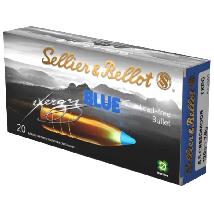 Sellier and Bellot eXergy Brass 6.5 Creedmoor 120 Grain 20-Rounds TAC-EX-Blue Sellier and Bellot eXergy Brass 6.5 Creedmoor 120 Grain 20-Rounds TAC-EX-Blue