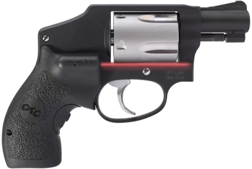 Smith and Wesson Performance Center 442 Black/Stainless .38 SPL 1.875-inch 5Rds with Crimson Trace Laser Grips