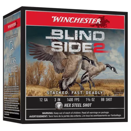 Winchester Blind Side 2 12ga. - 3" 25rd 10bx/ca 1-3/8oz #bb
