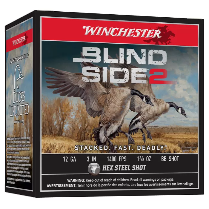Winchester Blind Side 2 12ga. - 3" 25rd 10bx/ca 1-3/8oz #bb Winchester Blind Side 2 12ga. - 3" 25rd 10bx/ca 1-3/8oz #bb