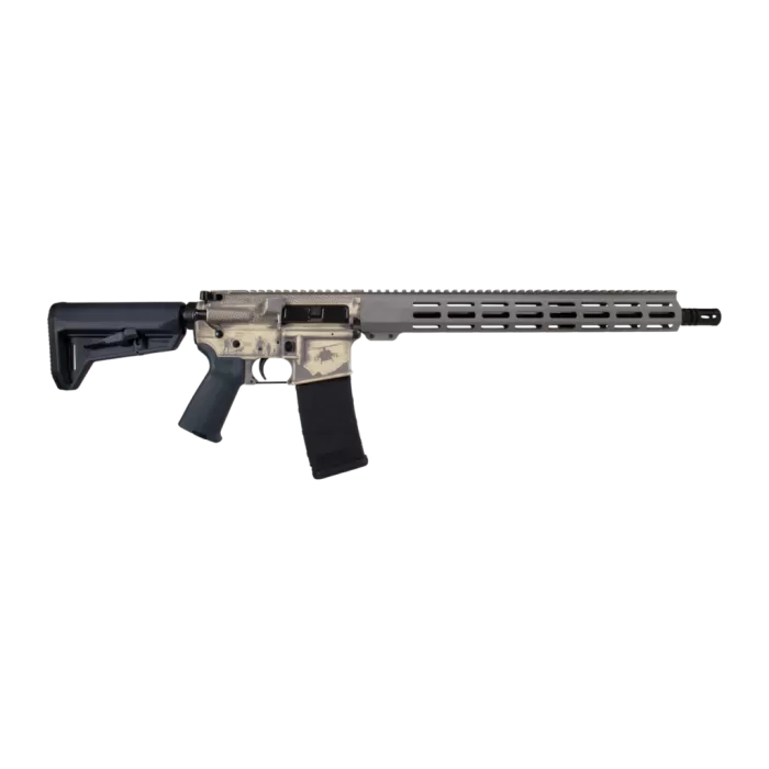 Shark Coast Tactical 300-111-1000-27 Military 5.56 NATO 30+1 16" Black Melonite Threaded Barrel 2-Tone FDE Cerakote Aluminum Receiver w/Picatinny Rail, M-LOK Handguard, Magpul MOE SL Black Polymer Sto