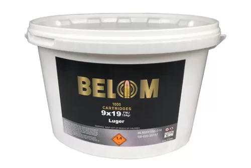 Belom 9x19mm 124 Grain BUCKET1000 UPC: 8606110608246