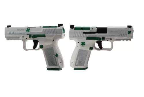 Canik METE SF 9mm, 4.19" Barrel, Get Lucky 4 Leaf Clover Cerakote, Optic Ready, 15rd