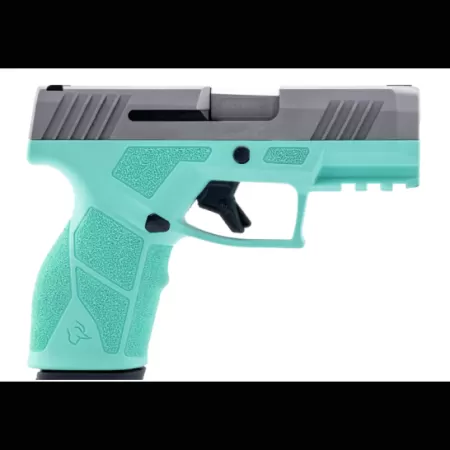 Taurus GX2 3.38" 9MM Pistol W/ (2)13rd Mags, Cyan/SS