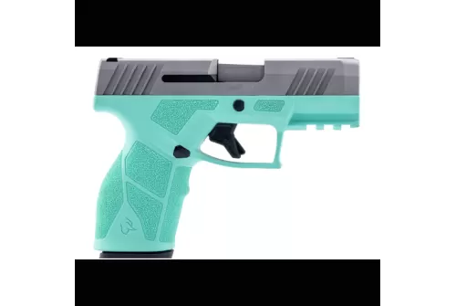 Taurus GX2 3.38" 9MM Pistol W/ (2)13rd Mags, Cyan/SS