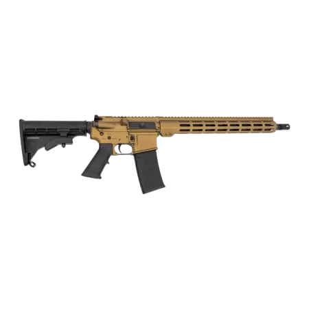 Andro Corp Industries 55616BBBB ACI-15 Bravo 5.56 NATO 30+1 16" Black Nitride Threaded Barrel, Burnt Bronze Aluminum Receiver w/Picatinny Rail, M-LOK Handguard, M4 Black Polymer Stock, Black Polymer G