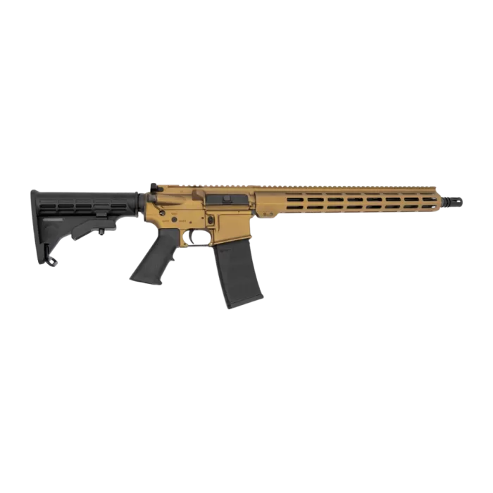 Andro Corp Industries 55616BBBB ACI-15 Bravo 5.56 NATO 30+1 16" Black Nitride Threaded Barrel, Burnt Bronze Aluminum Receiver w/Picatinny Rail, M-LOK Handguard, M4 Black Polymer Stock, Black Polymer G