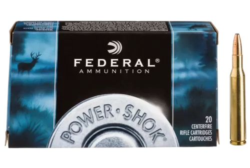 Federal Premium Power-Shok 7mm Mauser 175 Grain Jacketed Soft-Point Centerfire Rifle Ammo