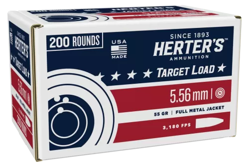 Herter's Target 5.56x45mm NATO 55 Grain Centerfire Rifle Ammo