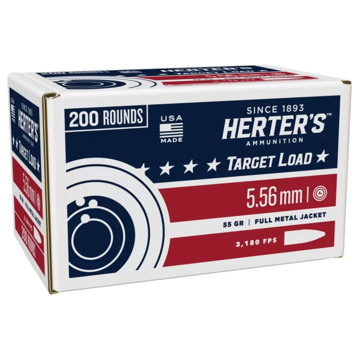 Herter's Target 5.56x45mm NATO 55 Grain Centerfire Rifle Ammo