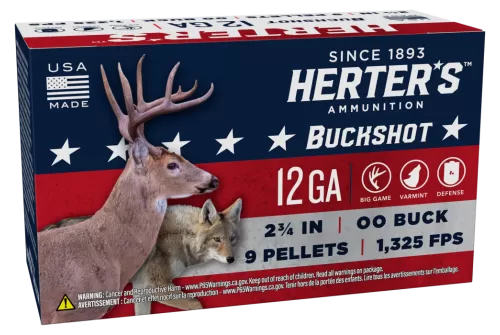 Herter's Hunting Buckshot Shotgun Shells - 12 Gauge - 2.75