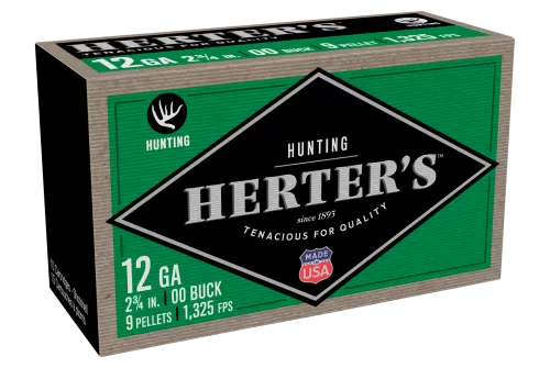 Herter's Hunting Buckshot Shotgun Shells - 12 Gauge - #00 - 2.75