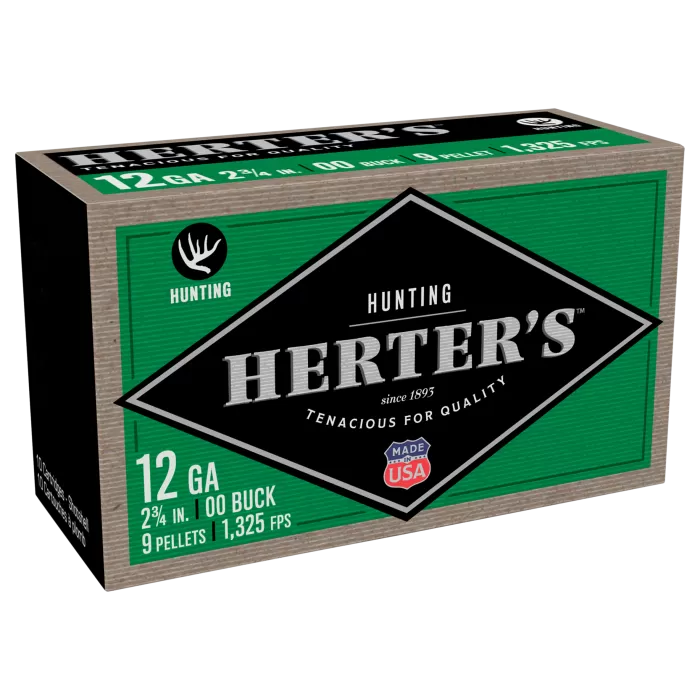 Herter's Hunting Buckshot Shotgun Shells - 12 Gauge - #00 - 2.75