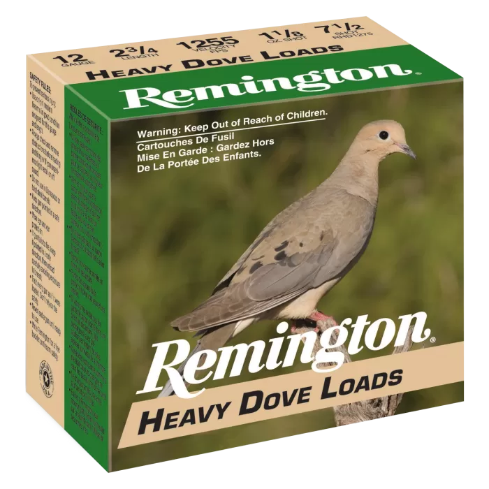 Remington Heavy Dove Load Shotshells - 12 Gauge - #7.5 - 250 Rounds Remington Heavy Dove Load Shotshells - 12 Gauge - #7.5 - 250 Rounds