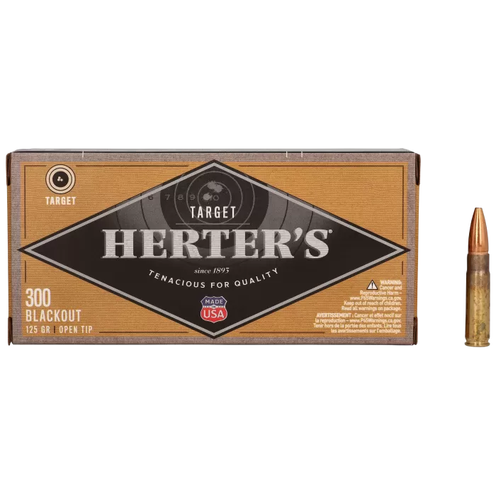 Herter's Target .300 AAC Blackout 125 Grain Centerfire Rifle Ammo Herter's Target .300 AAC Blackout 125 Grain Centerfire Rifle Ammo