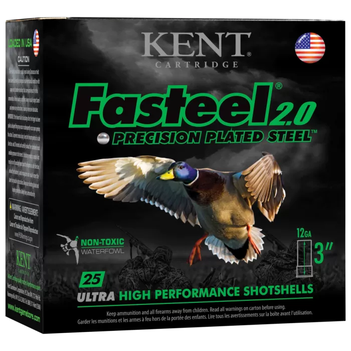 Kent Fasteel 2.0 Precision Plated Steel Shotgun Shells - 12 Gauge - 2 - 3.5'' - 250 Rounds