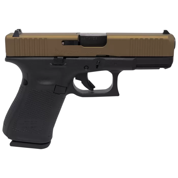 GLOCK 19 Gen5 Semi-Auto Pistol - 9mm - Burnt Bronze - 15 Rounds GLOCK 19 Gen5 Semi-Auto Pistol - 9mm - Burnt Bronze - 15 Rounds