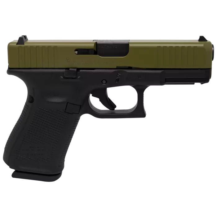 GLOCK 19 Gen5 Semi-Auto Pistol - 9mm - Bazooka Green - 15 Rounds GLOCK 19 Gen5 Semi-Auto Pistol - 9mm - Bazooka Green - 15 Rounds