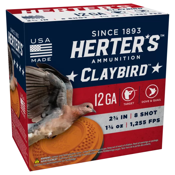 Herter's Dove & Quail Shotgun Shells - 12 Gauge - #8 - 25 Rounds