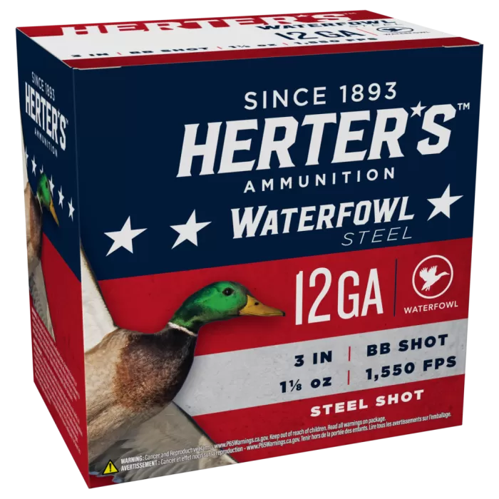 Herter's Waterfowl Steel Shotgun Shells - HRTW123BB - 25 Rounds