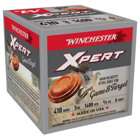 Winchester Super-X Xpert Hi-Velocity Game and Target Steel Shotshells - .410 Gauge - #6 - 3