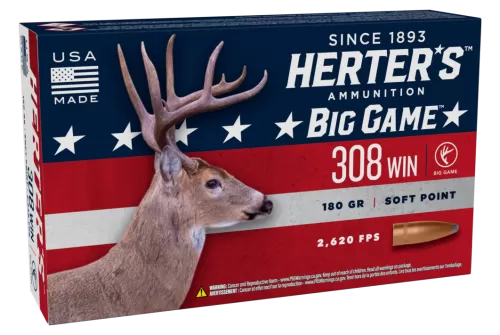 Herter's Hunting .308 Winchester 180 Grain Centerfire Rifle Ammo