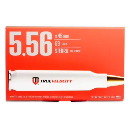 True Velocity 5.56x45mm 69 Grain Sierra MatchKing Rifle Ammo