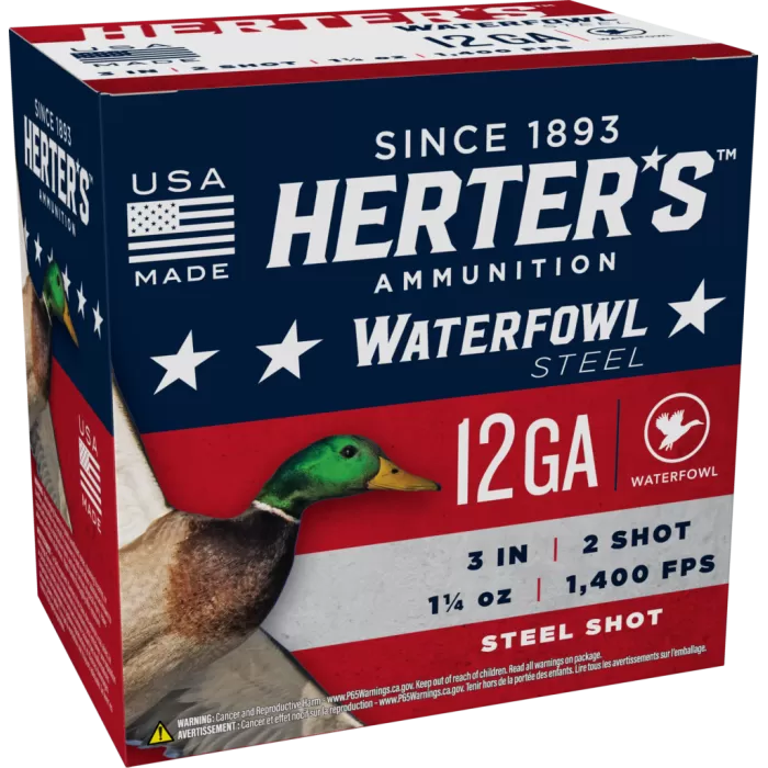 Herter's Waterfowl Steel Shotgun Shells - HRTW123H2 - 25 Rounds
