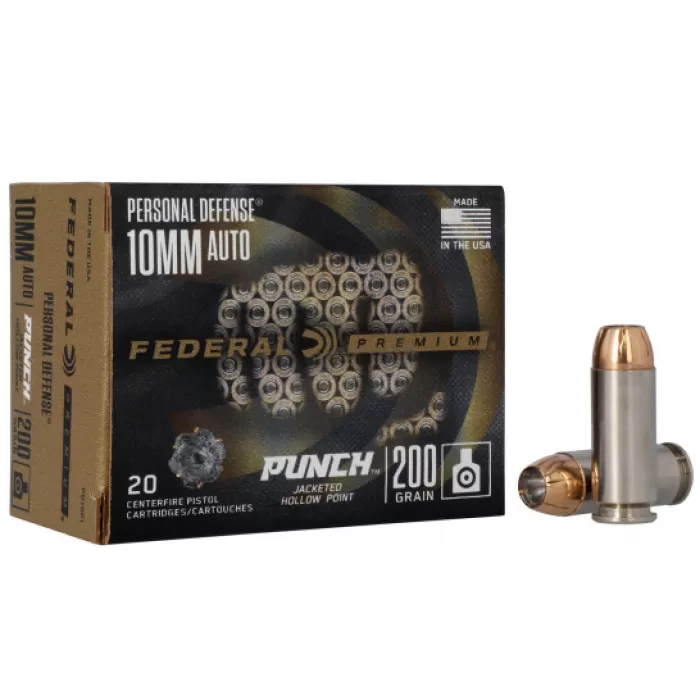 Federal Premium Punch 10mm Auto Ammo 200 Grain JHP 20rds - PD10P1 Federal Premium Punch 10mm Auto Ammo 200 Grain JHP 20rds - PD10P1