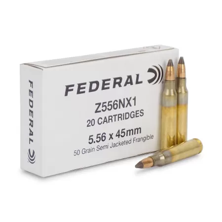 Federal 5.56x45mm 50 Grain Semi-Jacketed Frangible Ammunition (20 Rounds)
