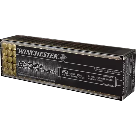 Win Ammo Super Supressed .22lr - 1255fps. 45gr. Lead Rn 800-pk.