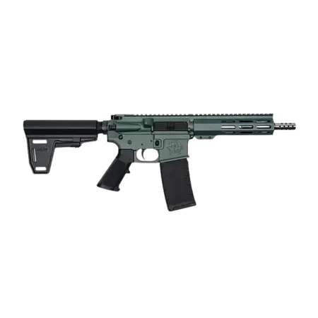 Great Lakes Firearms GL15223SSPBCHG AR-15  223 Wylde 30+1 7.50" Black Nitride Threaded Barrel, M-LOK Handguard, Charcoal Green Cerakote Aluminum Receiver w/Picatinny Rail, Black Polymer Mil-Spec Grip