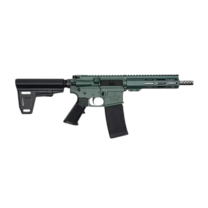 Great Lakes Firearms GL15223SSPBCHG AR-15  223 Wylde 30+1 7.50" Black Nitride Threaded Barrel, M-LOK Handguard, Charcoal Green Cerakote Aluminum Receiver w/Picatinny Rail, Black Polymer Mil-Spec Grip