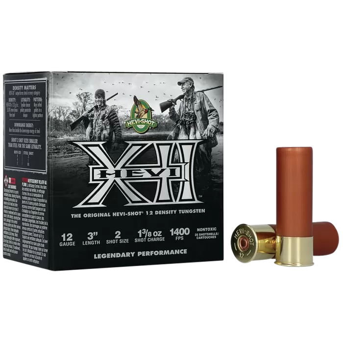 HEVI-Shot HEVI-XII 12 Ga, 3", 1 3/8 oz, 4 Shot, 25rd Box HEVI-Shot HEVI-XII 12 Ga, 3", 1 3/8 oz, 4 Shot, 25rd Box