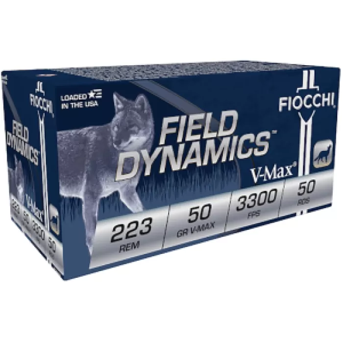 223 Rem - 50 Grain V-MAX Polymer Tip - Fiocchi - 1000 Rounds