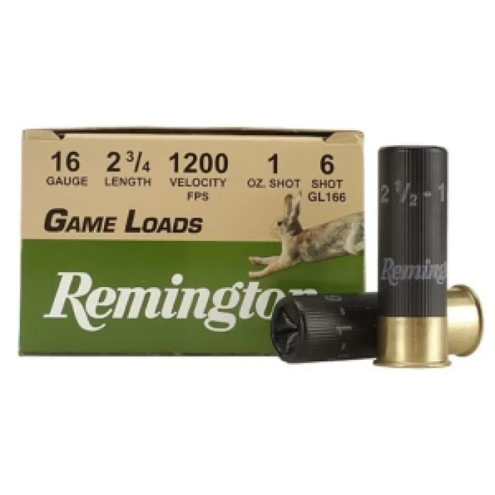 Remington Game Load 16 Gauge Ammo 2-3/4
