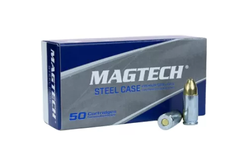 Magtech Steel Case 9mm Luger Ammo 124 Grain Full Metal Jacket Box of 50