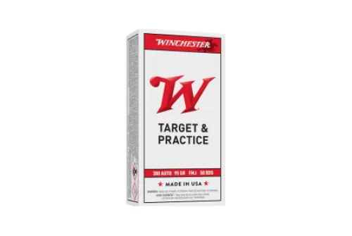 Winchester White Box USA 380 ACP Ammo 95 Grain Full Metal Jacket Case of 500 (10 Boxes of 50)