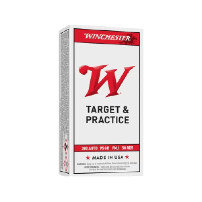 Winchester White Box USA 380 ACP Ammo 95 Grain Full Metal Jacket Case of 500 (10 Boxes of 50)