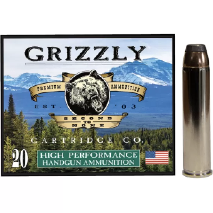 Grizzly Cartridge 460 Smith & Wesson 300 Grain Bonded Flat Point Pistol Ammo, 20 Rounds, GC46SW9 Grizzly Cartridge 460 Smith & Wesson 300 Grain Bonded Flat Point Pistol Ammo, 20 Rounds, GC46SW9