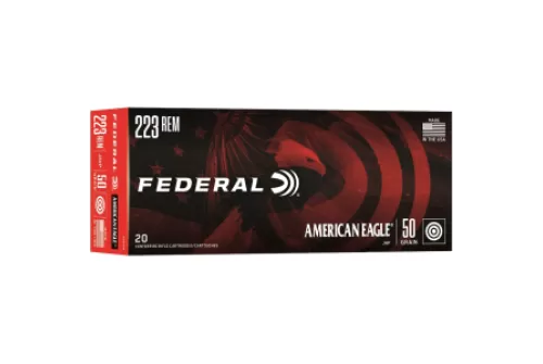 223 Rem - 50 Grain JHP - Federal American Eagle - 500 Rounds